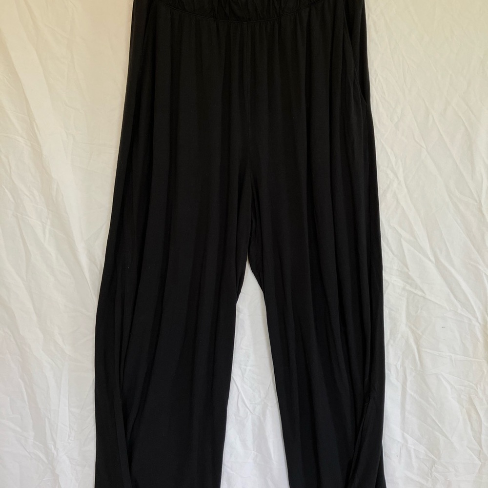 Palazzo Black lounge Wide Leg Pants with Relaxed Fit